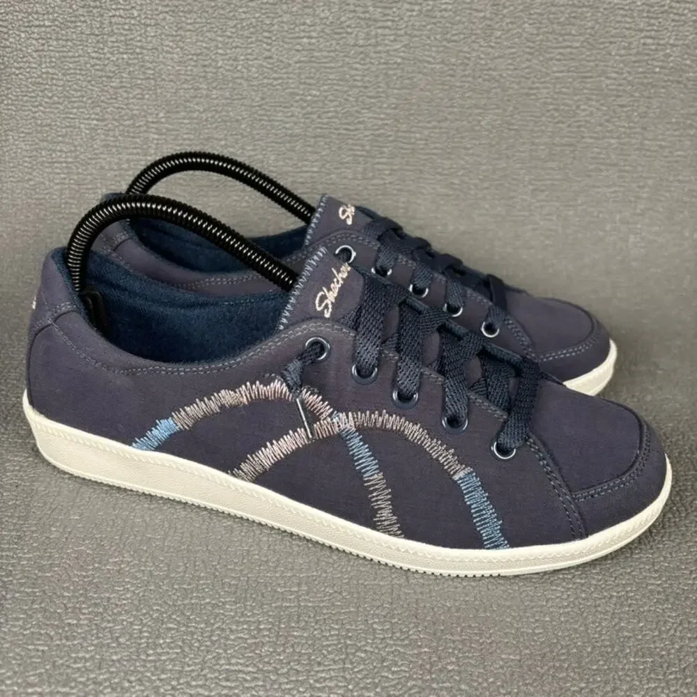 Skechers B Cute Hands Free 100041 Size 8.5 Women`s Navy Blue White Walking Shoes